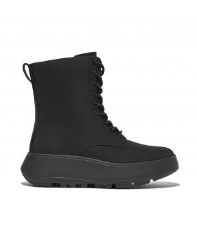 F-Mode Water-Resistant Nylon Laced Flatform Boots